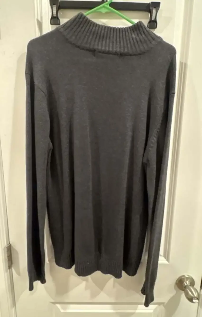 U.S. Polo Assn. Men's Dark Gray Quarter-Zip Knit Sweater